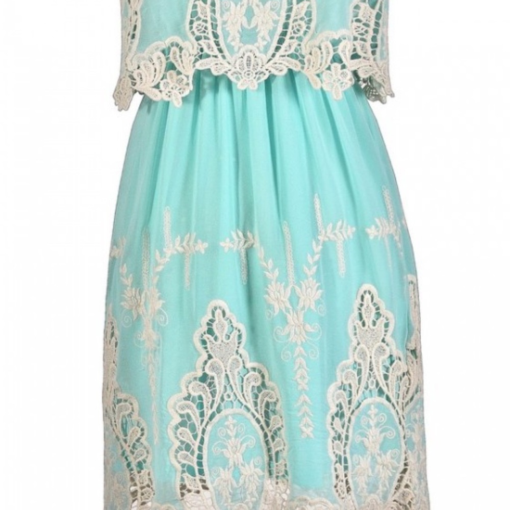 Hot & Delicious Blue Cream Sleeveless Sundress